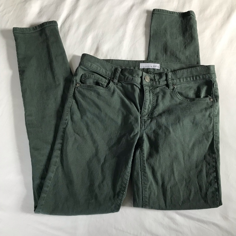 Ann Taylor LOFT Sage Green Modern Skinny Jeans, 26